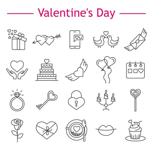 情人节的标志。图片下载