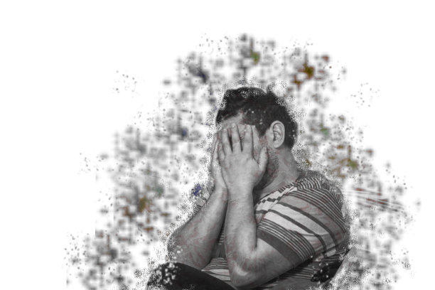 自闭症和抑郁症的概念青少年患有自闭症或抑郁症的心理概念图片下载