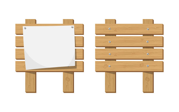木牌上的空白纸。图片下载