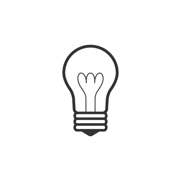 BW图标-灯泡图片下载