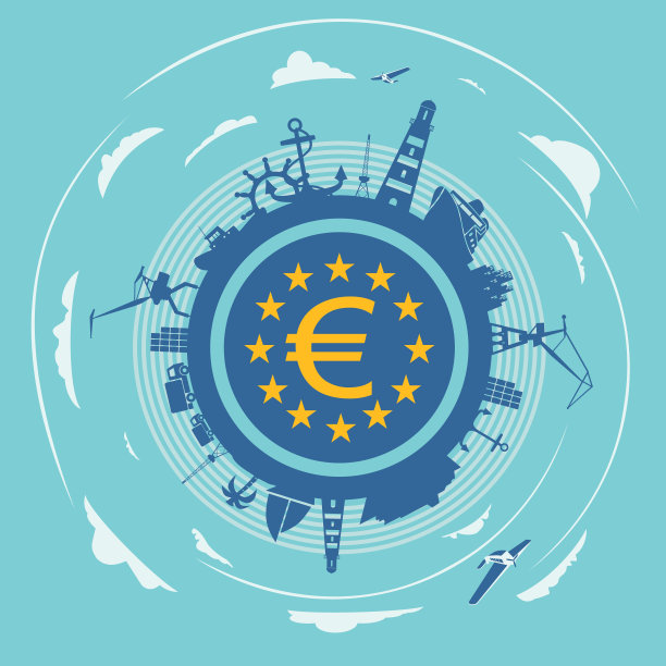 货运港口和旅游相关的剪影。图片下载