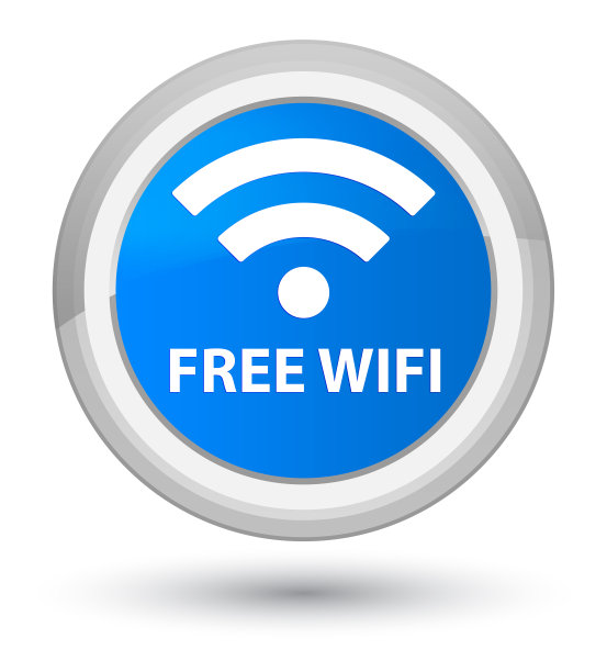 免费wifi prime青蓝圆形按钮图片下载