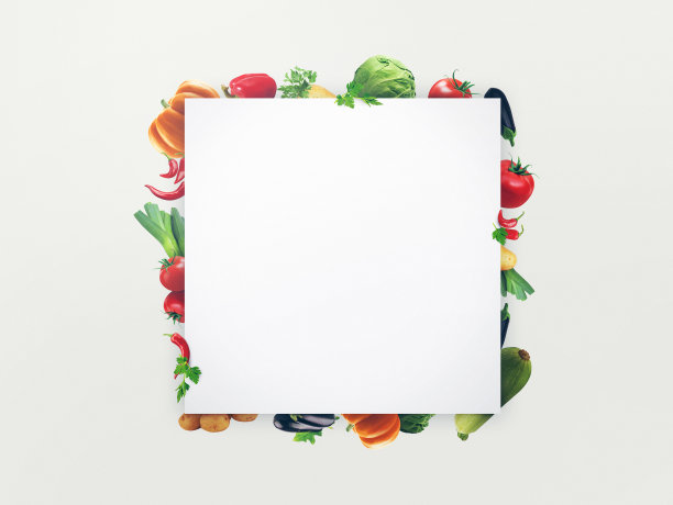 有机新鲜食品背景和白皮书。食物插图不同的蔬菜孤立的白色背景图片下载