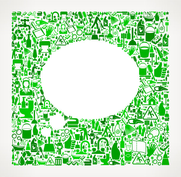 思想泡沫清洗和家务矢量图标模式图片下载