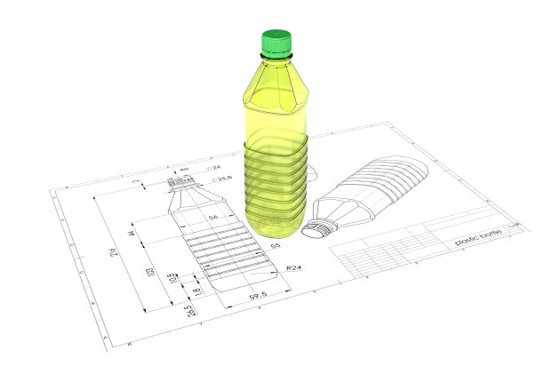 塑料瓶的3d渲染图片下载
