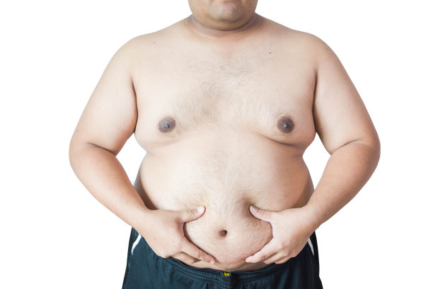 胖男人肚子在满足行动图片下载