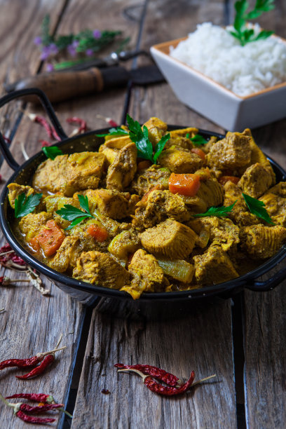 印度比尔亚尼菜鸡的食物图片下载