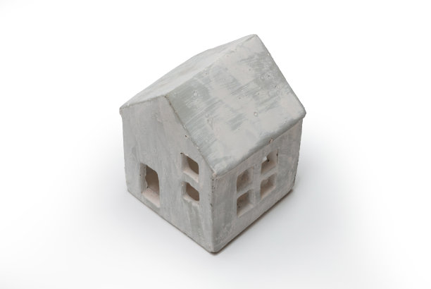 白色卡片上的小房子图片下载