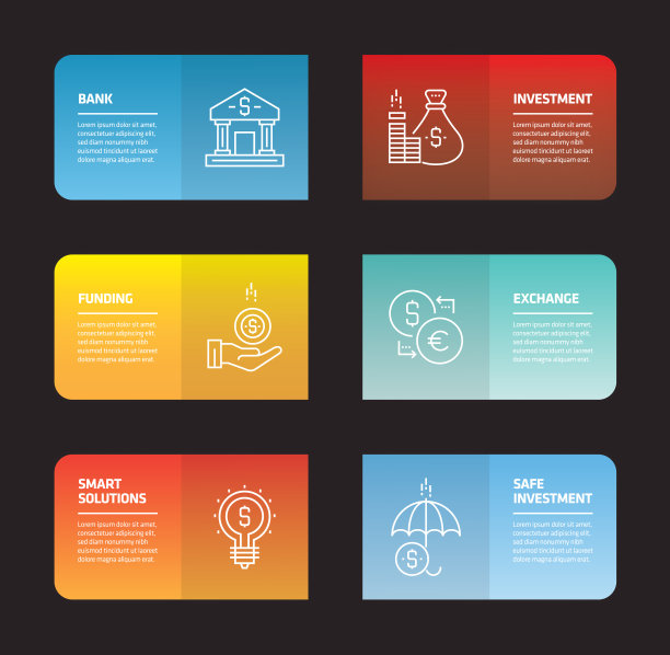 银行和金融信息图设计模板图片下载