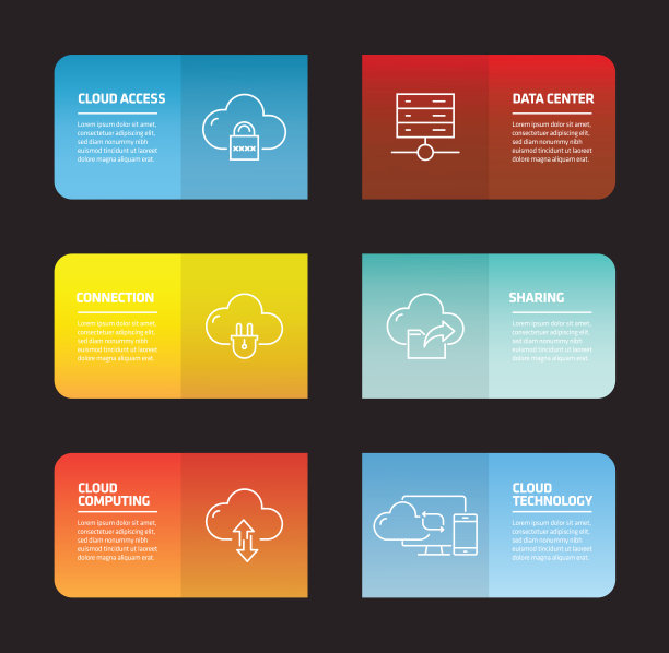 云计算信息图设计模板图片下载