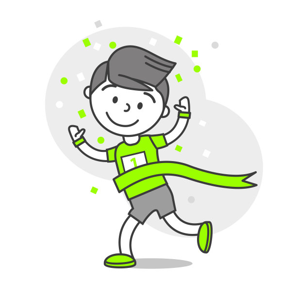 向量运动集跑步故事终结者赢家图片下载