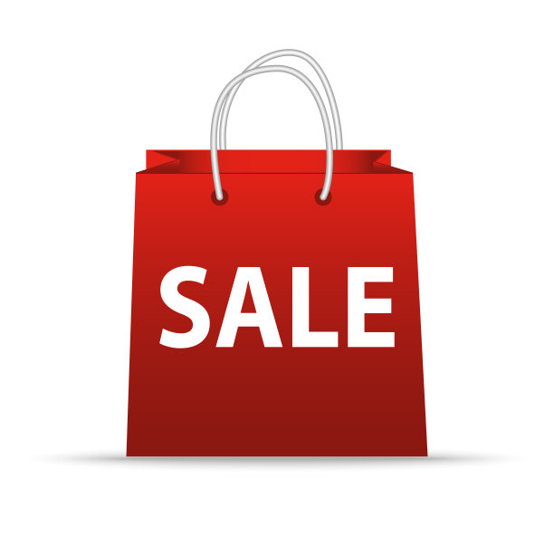 购物袋上刻有减价的字样图片下载