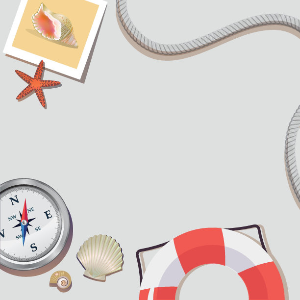 航海矢量背景模板的暑假图片下载