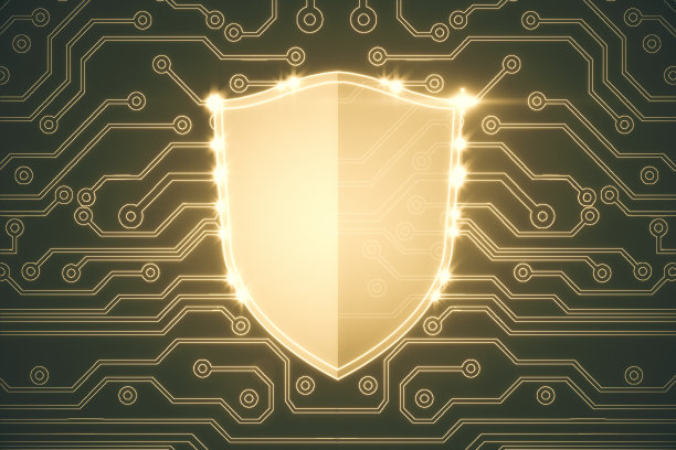 黄色盾牌背景图片下载