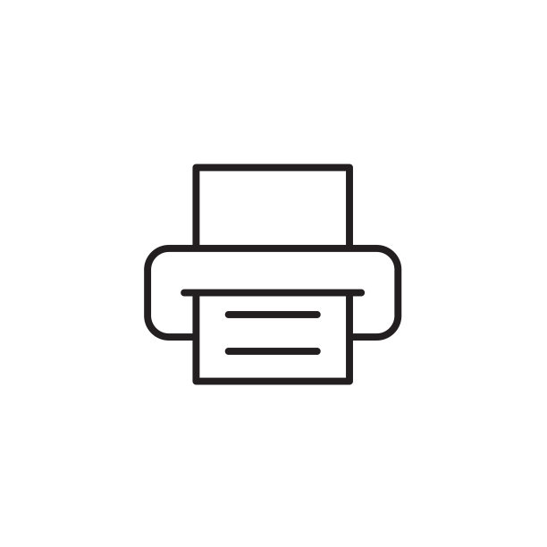 打印机图标矢量插图，EPS10图片下载