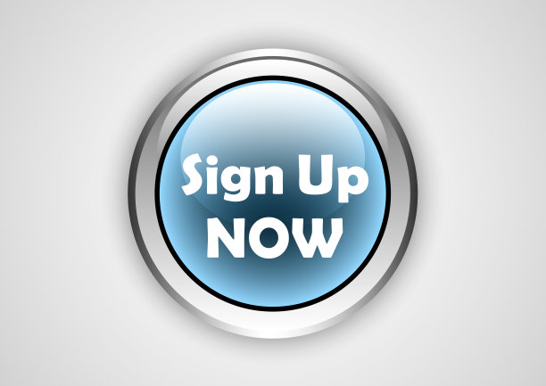 圆形报名按钮设计素材图片