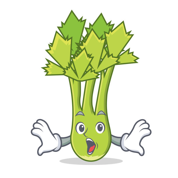 惊奇芹菜吉祥物卡通风格图片下载