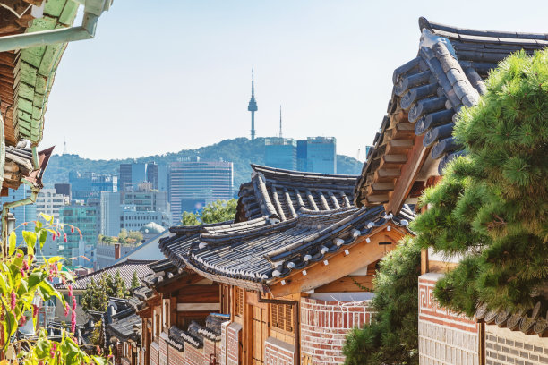首尔北川韩屋村城市景观韩国图片下载