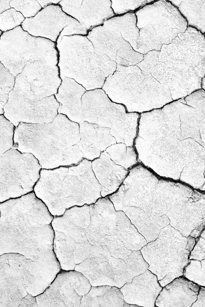 黑白图像的裂缝土壤纹理背景图片下载