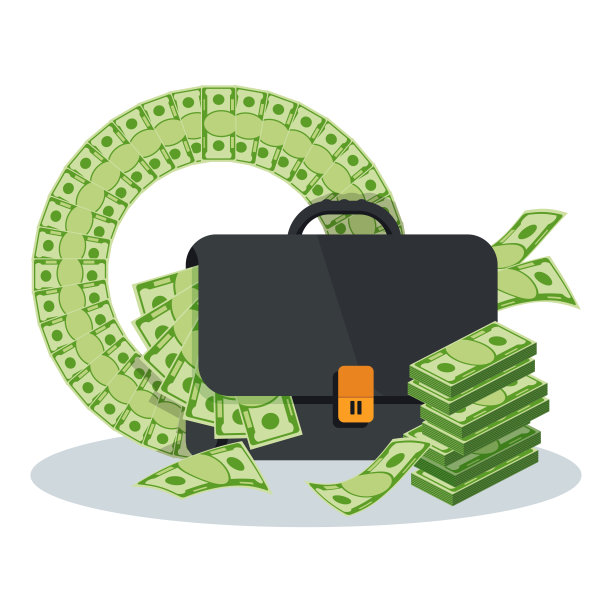 公文包和钱图片下载