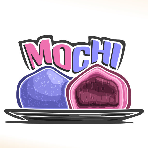 矢量海报的日本甜点麻糬图片下载