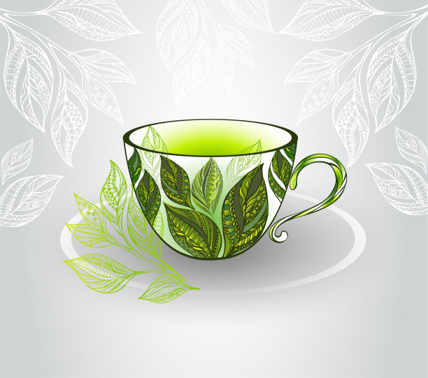 一杯绿茶素材图片