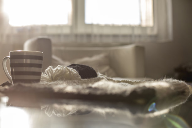 针织和咖啡图片下载