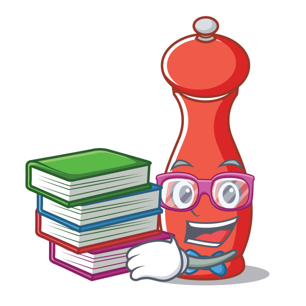 学生与书胡椒磨人物卡通图片下载