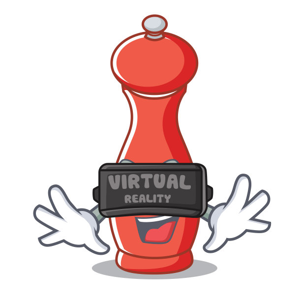 用虚拟现实辣椒磨卡通人物图片下载