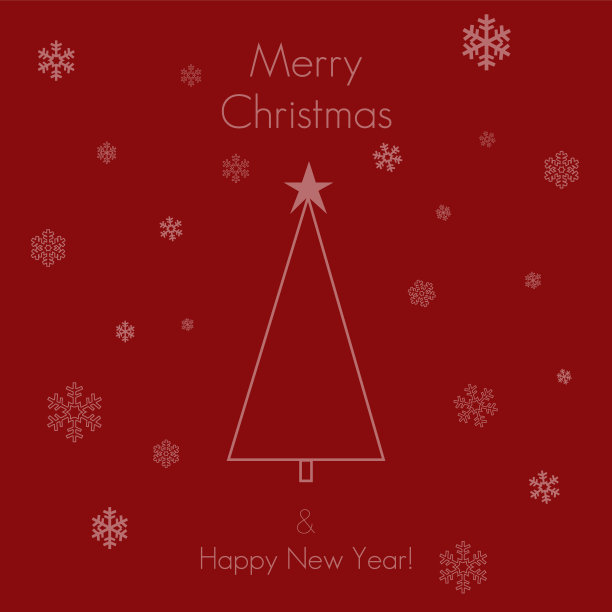 红色圣诞卡矢量图片下载