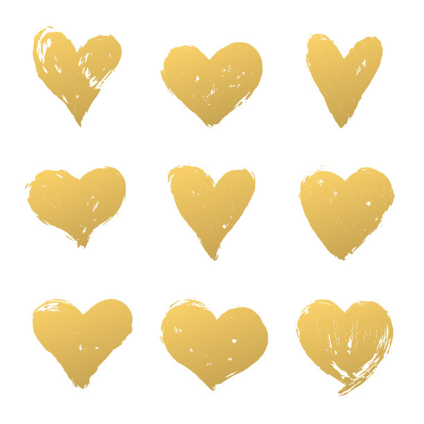 金色的蹩脚货的心。图片下载
