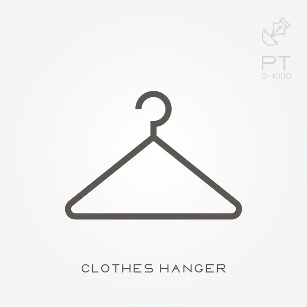 线条图标衣架图片下载