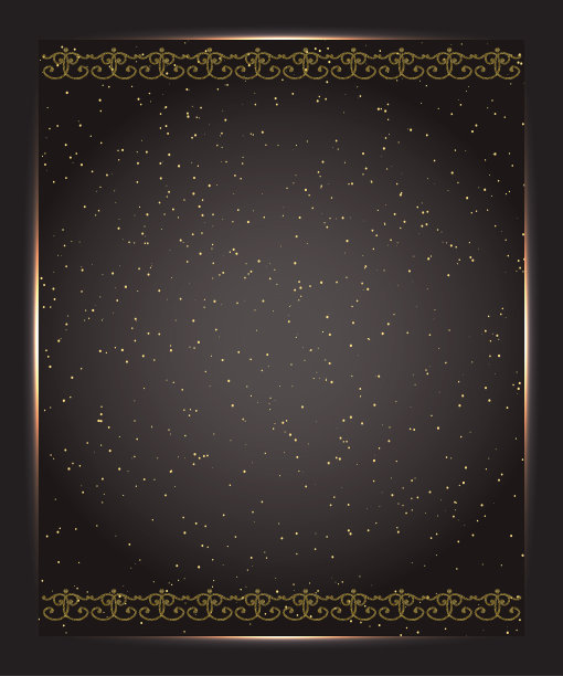 商务问候卡片模板。金框配上闪亮的装饰图片下载