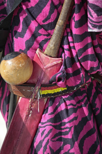 马赛战士服装，桑给巴尔，坦桑尼亚图片下载