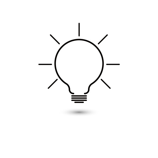 矢量灯泡与发光的一个。创意和创意概念与灯泡。图片下载