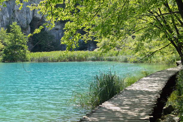 克罗地亚Plitvice湖的风景。图片下载