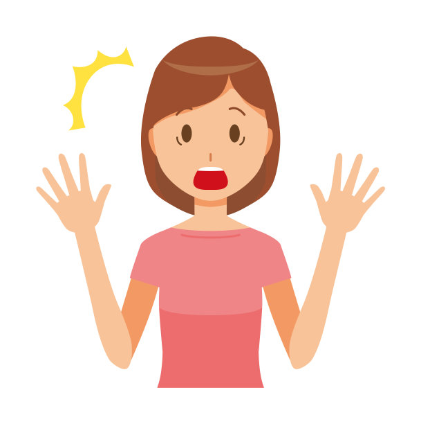 我妈妈穿着短袖衣服很惊讶图片下载