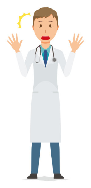 一位穿着白大褂的年轻男医生很惊讶图片下载