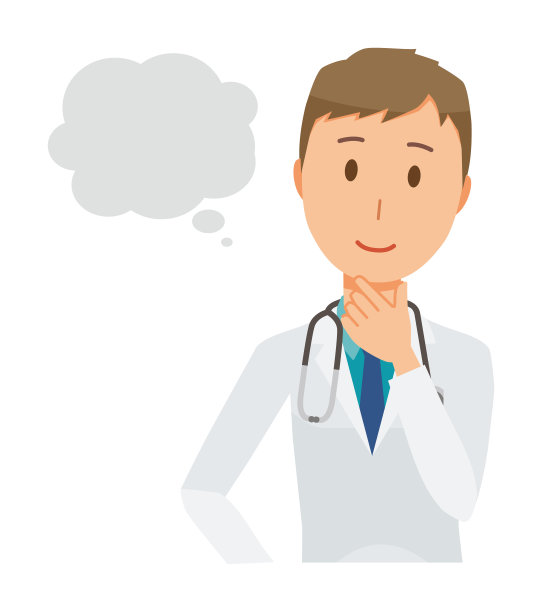 一位穿着白色西装的年轻男医生在想象图片下载