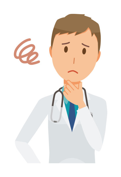 一位穿着白色西装的年轻男医生遇到了麻烦图片下载