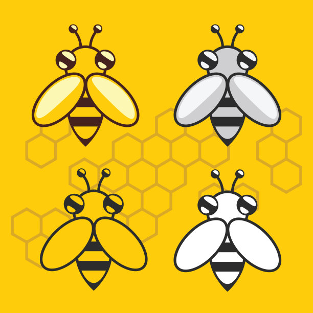 蜜蜂图标。向量图片下载