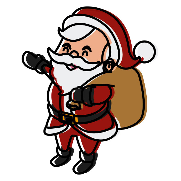 可爱的圣诞老人卡通图片下载