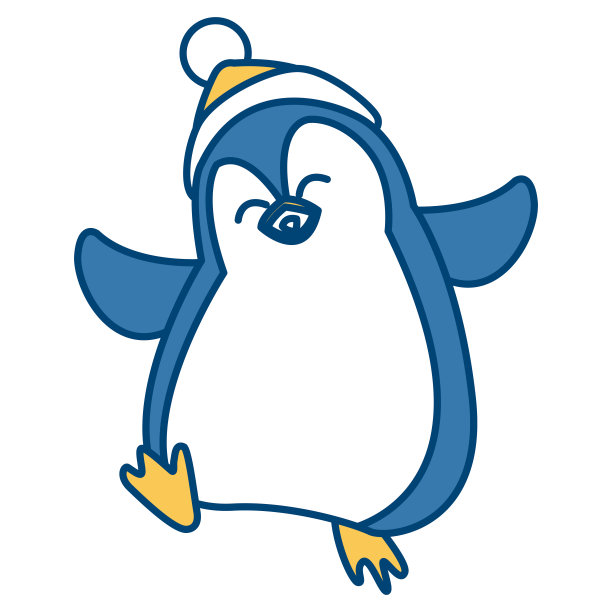 企鹅圣诞卡通图片下载