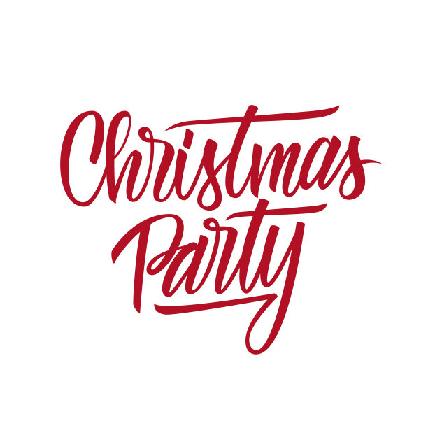 圣诞晚会手刻字文字设计卡片模板。聚会海报和请柬的创意排版。图片下载
