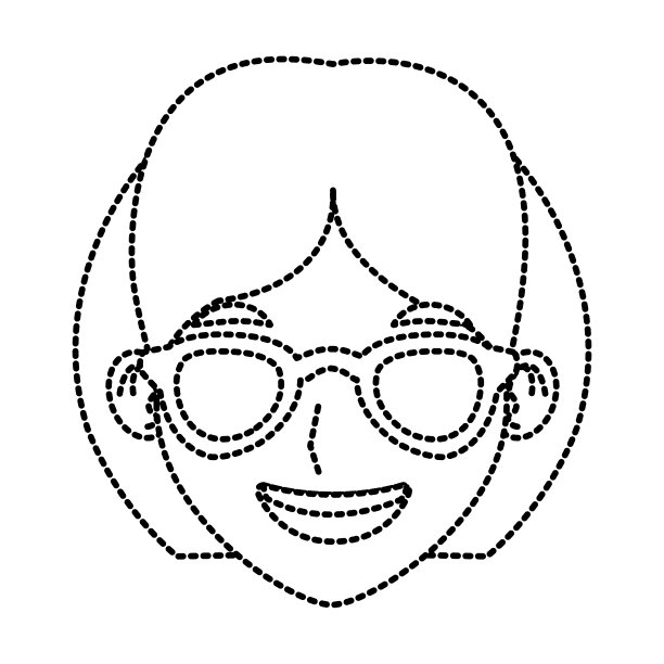 戴墨镜的女人卡通图片下载