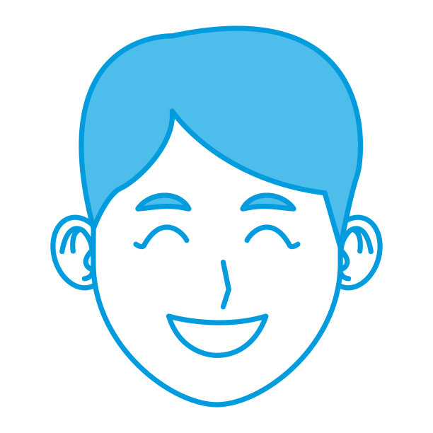 年轻人脸卡通素材图片