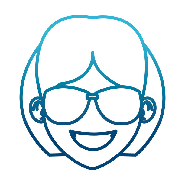 戴墨镜的女人卡通图片下载