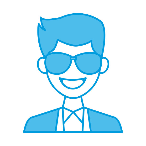 穿着优雅，戴着墨镜的年轻人图片下载