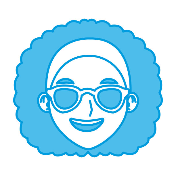 戴墨镜的女人卡通图片下载