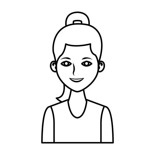 年轻女性简介卡通图片下载